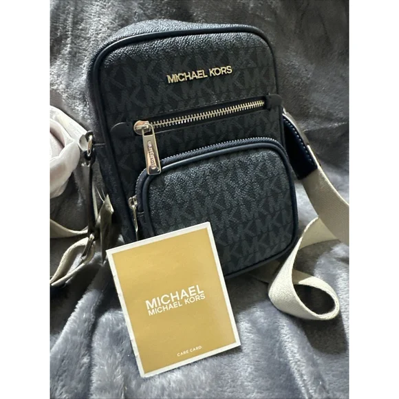 Michael Kors New Crossbody Bag Flight Handbag Jet Set Purse Blue MSP $398 NWT - Picture 12 of 12